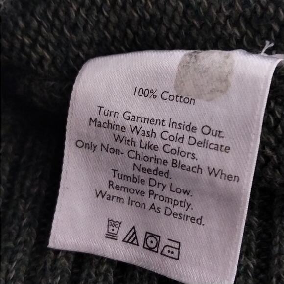 EDDIE BAUER! MOSS & LIGHT GREEN MARLED 1/4 ZIP 100% COTTON SWEATER! SZ M - Picture 10 of 11